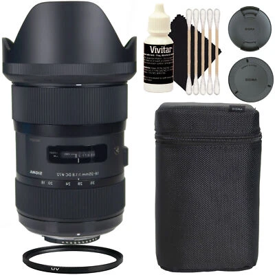 Sigma 18-35mm f/1.8 DC HSM Art Lens for Nikon F with UV Filter and Cleaning Kit - Image 1 of 4