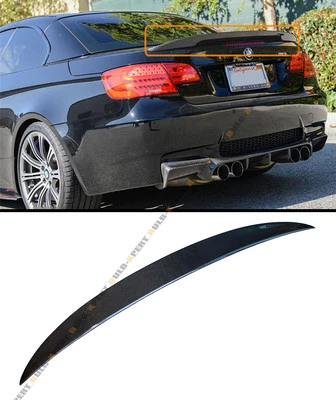 FOR BMW E93 M3 2DOOR COUPE CONVERTIBLE HIGH KICK CARBON FIBER TRUNK SPOILER WING - Image 1 of 3