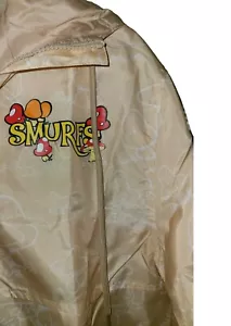 Smurfs Small Pullover Windbreaker Jacket Mushrooms Retro 80's 90's Vtg Nostalgia - Picture 1 of 9