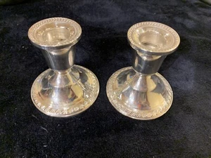 Candelabros de plata de ley con peso - Imagen 1 de 6