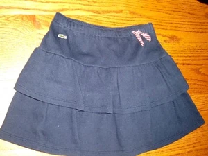 GIRLS~LACOSTE~NAVY BLUE~DOUBLE LAYER~CROCODILE LOGO~SKIRT SIZE-10~SUPER CUTE! - Picture 1 of 5