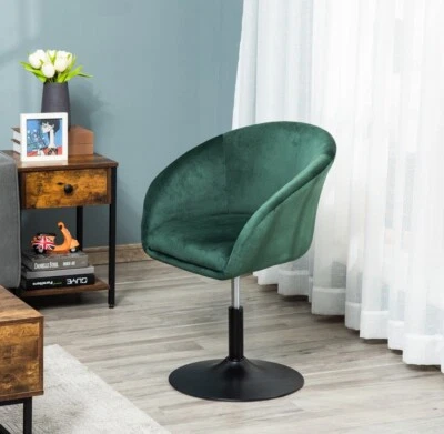 Velvet Swivel Tub Chair- Green - Image 1 of 4