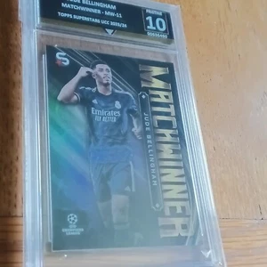 Jude Bellingham Topps Holo Match Winner Gold Label Graded Perfect 10 - Pop 1 - Picture 1 of 8