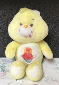 OSO DE CUMPLEAÑOS CUIDADO OSO, PELUCHE AMARILLO DORADO ORIGINAL KENNER 12” 1983, ¡BONITO! - Imagen 1 de 13