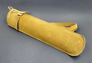 Back Arrow Quiver Genuine Suede Leather Arrow Holder Traditional High Grade - Picture 1 of 6