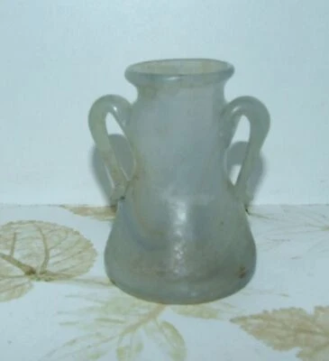 Balsamaire style romain flacon à parfum, pot, vase en verre irisé de 9,5 cm - Photo 1/4