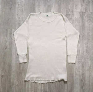 Vintage 70s 80s Green Tag Label Hanes Thermal Long John Base Under T Shirt Large - Picture 1 of 8