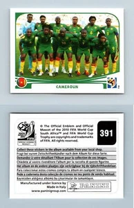 Cameroun #391 South Africa 2010 Fifa World Cup Panini Sticker - Picture 1 of 1