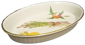 1981 Royal Worcester Evesham Fine Oven China Oval Baking Dish 10 5/8" L England - Picture 1 of 4