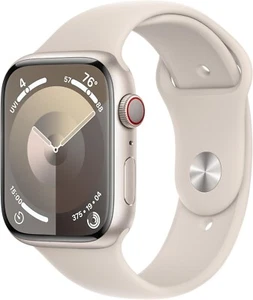 Apple Watch Series 9 45mm Aluminiowa obudowa z opaską sportową-Starlight S/M (GPS + KOMÓRKA) - Zdjęcie 1 z 8