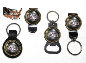 Cowboy Church, Praying Cowboy Bottle Opener Key Fob Key Holder Money Clip - Picture 1 of 7