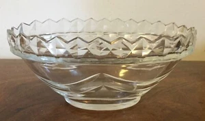 Antiguo cuenco ovalado de cristal georgiano tallado anglo irlandés siglo XVIII Jorge III - Imagen 1 de 12