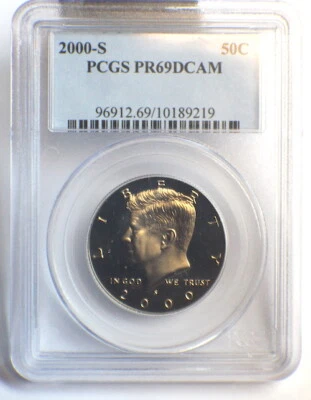 2000 -S PCGS KENNEDY HALF DOLLAR PR69DCAM 50c - Image 1 of 3