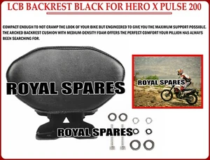 "LCB BACKREST, BLACK" FIT FOR HERO X PULSE 200 - Picture 1 of 8