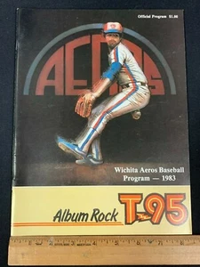 1983 VINTAGE OFFICIAL WICHITA AEROS BASEBALL PROGRAM UNSCORED 31121 - Picture 1 of 3