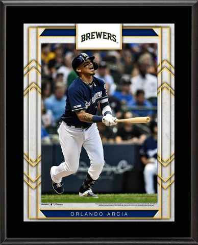 Orlando Arcia Milwaukee Brewers 10.5" x 13" Sublimated Player Plaque Cover