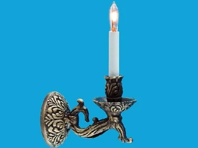 LIGHTING COMPANY PUPPENHAUS Beleuchtung 12 Volt KLASSISCHE EINZELNE TUDOR KERZE WANDLEUCHTE EL163