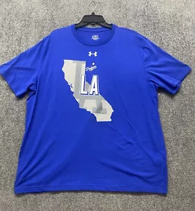 Los Angeles Dodgers Shirt Mens 2XL XXL Blue Under Armour MLB - Picture 1 of 8
