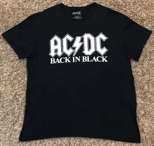 AC DC Back In Black Official Merchandise Album Cover Style Black T-Shirt XL - Picture 1 of 4