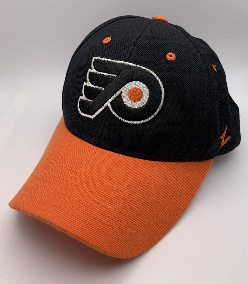 Philadelphia Flyers NHL Naranja/Negro Snapback Zephyr Cosido Gorra de Béisbol Sombrero Usado en Excelente Condición Foto 1 de 4
