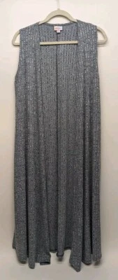 Chaleco plumero LuLaRoe para mujer JOY talla pequeña acero azul nuevo con etiquetas talla 6-8 Foto 1 de 4