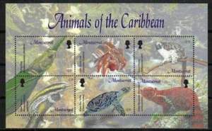 Montserrat Stamp 1083 - Frog, crab, gecko, turtle, 2 mammals - Picture 1 of 1