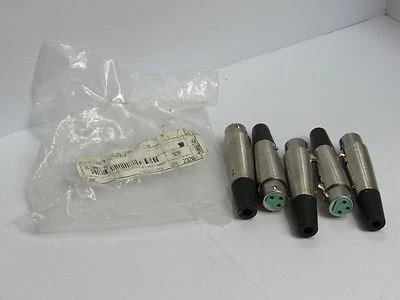 NEW LOT OF 5 SWITCHCRAFT 3 THREE PIN FEMALE CONNECTOR GREEN SC1001-ND SC1001ND  - Image 1 of 4