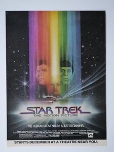 Star Trek The Movie Vintage Christmas 1980 Captain Kirk Spock Original Print Ad - Picture 1 of 4
