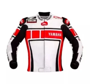 Chaqueta de cuero de vaca Yamaha para moto deportes carreras chaqueta de cuero - Imagen 1 de 4