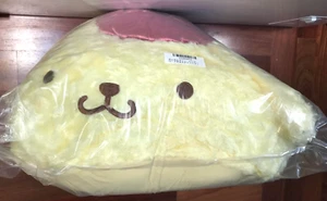 NWT Pompompurin 14" Pudding Dog Rose Fur Round Stuff Plush Cushion Toreba Sanrio - Picture 1 of 5