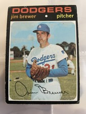 1971 Topps Baseball Card #549 Jim Brewer Los Angeles Dodgers