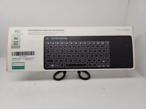 Rii K18+ Red Blue Green Backlit Color Touchpad Wireless Keyboard for PC TV BOX - Picture 1 of 3