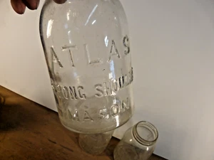 Lot of (3) ATLAS "Strong Shoulder" Mason Jars--VINTAGE - Picture 1 of 7