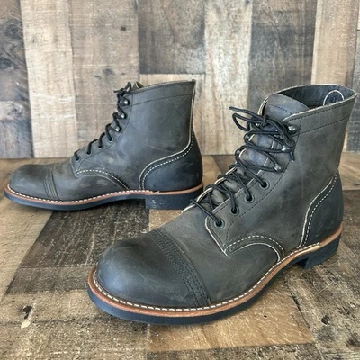 Botas de trabajo Red Wing 8086 Heritage Iron Ranger punta lisa con cordones para hombre 8 D Foto 1 de 4