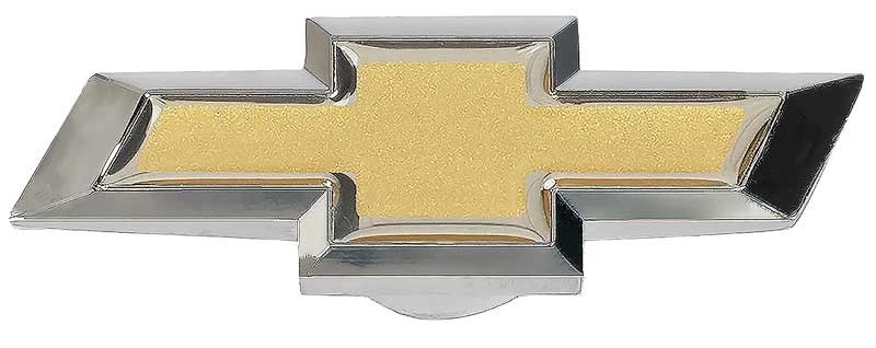 Extra-Large Chevy Bowtie Emblem Air Cleaner Center Nut Chrome With Gold. - Image 1 of 1
