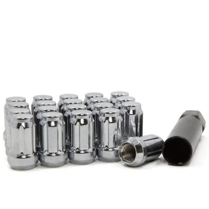 Lug Nuts Tuner Spline Acorn 1/2 Chrome 20 Pieces - Picture 1 of 4