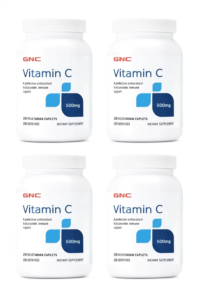 GNC Vitamin C 500mg 250 Caplets Provides Immune Support