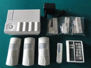 2 Zonen Funkalarmanlage 3xPIR 3xMagnet 1xFB 1xCodeschloß HA51 - Bild 1 von 3