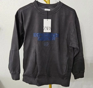 Zara Text Print Sweatshirt, Gray Size 11/12 - Picture 1 of 6