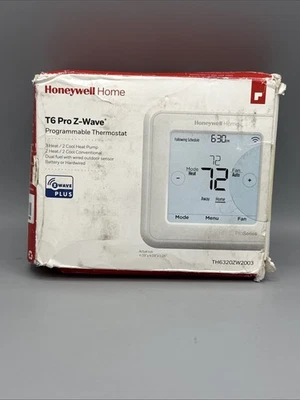Honeywell T6 Pro Series Z-Wave Programmable Thermostat - White TH6320ZW2003 New - Image 1 of 2