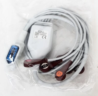 Zoll V-Lead ECG EKG AAMI Propaq MD 6-Wire Cable, Ref. 8300-0804-01 - Image 1 of 4