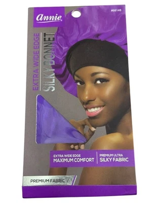 Annie Sedoso Gorro Borde Extra Ancho Púrpura - Tela Ultra Sedosa Premium Foto 1 de 2