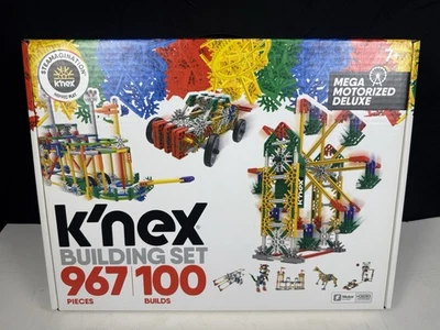 K'NEX Mega Motorized Deluxe Building Set 967 Pieces 100 Builds STEM Toy Uncountd - Image 1 of 4