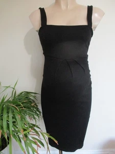 ISABELLA OLIVER MATERNITY BLACK SLEEVELESS FITTED DRESS SIZE 0 UK 8 - Picture 1 of 2