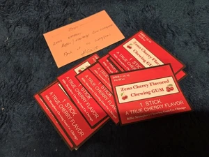 ZENO CHERRY FLAVORED GUM WRAPPERS ANTIQUE GUM MACHINE 10 PACK #GW10 - Picture 1 of 3