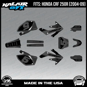 Graphics Kit for Honda CRF250R CRF 250R (2004-2009) Turbo - SMOKE - Picture 1 of 4