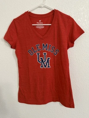 Camiseta roja manga corta Fanatics Ole Miss para mujer talla S Foto 1 de 4