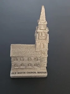 "Réplica miniatura vintage Spoontiques peltre 2"" Old North Church Boston 9225" - Imagen 1 de 9