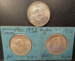 Lot of 3 BU Commorative Silver Half Dollar 50c 1946&52 251040 - Picture 1 of 7