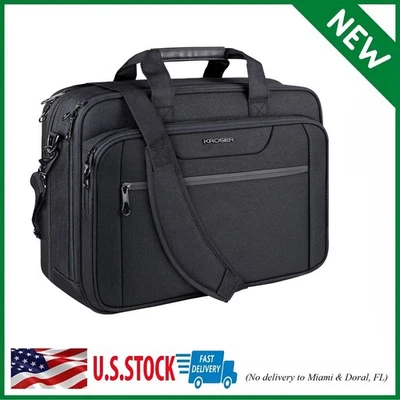Laptop Bag Premium Laptop Briefcase Fits Up to 17.3 Inch Laptop Expandable Water - Image 1 of 4